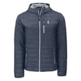 thumbnail image 2 of Men's Cutter & Buck  Anthracite Chicago Cubs Cooperstown Collection Rainier Primaloft Eco Full-Zip Hooded Jacket, 2 of 3