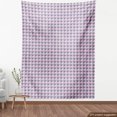 thumbnail image 4 of Ambesonne Geometric Fabric by the Yard Upholstery, Ornamental Grid Pattern, 1 Yard, Purplegrey Pink Bluegrey, 4 of 5