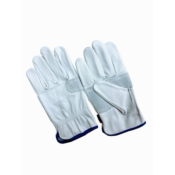 LD2125-L-12PK, Men's Goatskin Leather Driver Gloves with Reinforced Padded Palm, 12 Pair Value Pack