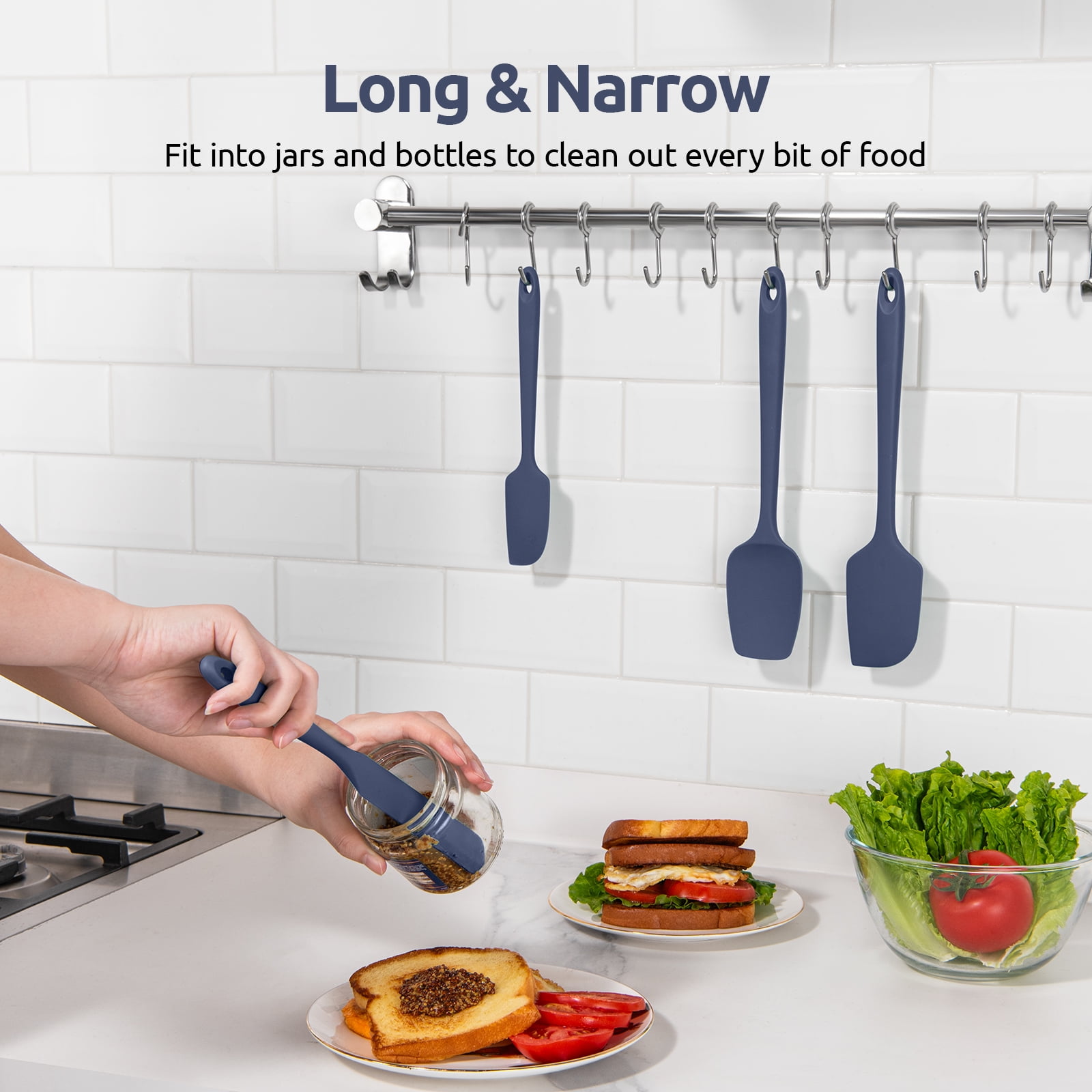 UpGood Silicone Spatula Set 600°F - High Heat Resistant Nonstick, Small and  Large Kitchen Spatulas -…See more UpGood Silicone Spatula Set 600°F - High