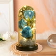 thumbnail image 5 of LSLJS Artificial Immortal Flowers Valentines Day Gifts, Realistic Plastic Rose Flowers in Glass Dome with LED Lights Glowing Eternal Floral Ornaments Romantic Love Decorations for Women Girls Wedding, 5 of 7