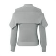thumbnail image 6 of Wdgfv Soft Fleece Lined Pullover Women Elegant Off Shoulder Turtleneck Knit Pullover with Batwing Sleeves for Women's Casual, 6 of 7