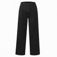 thumbnail image 4 of TOWED22 Girl's Wide Leg Sweatpants High Waisted Baggy Track Sweat Pants(Black,6-7Y), 4 of 5