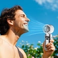 thumbnail image 5 of Portable Handheld Turbo Fan, 2025 New USB Desk Fan with Type C Fast Charging 3600mAh Rechargeable Battery Foldable, 3 IN 1 Mini Personal Fan for Outdoor Activities, Travel, Beach, U.S_ Fast Shipping, 5 of 6