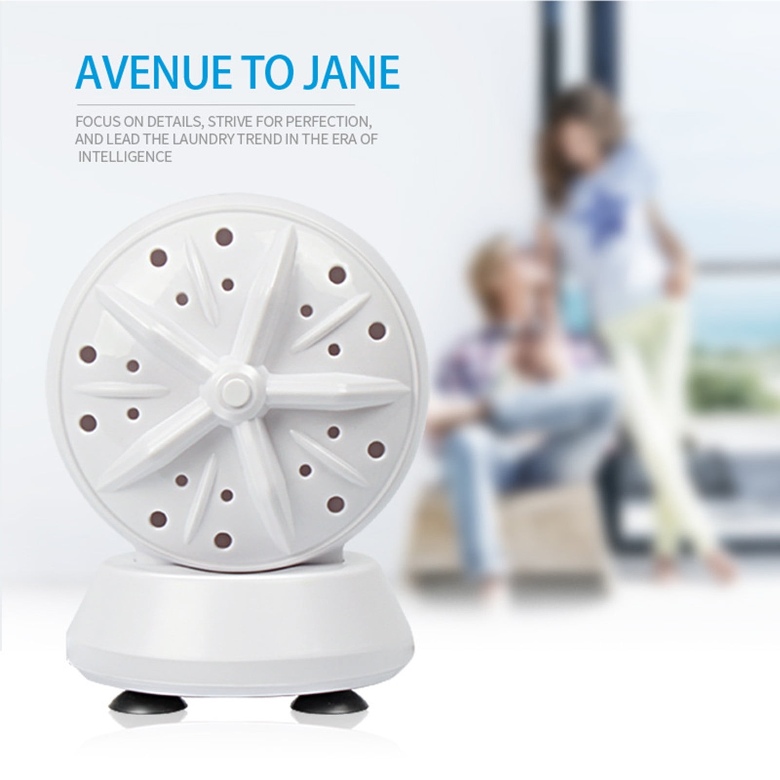 Portable Travel Washing Machine High-Power Mini Laundry Machine Double-Turbine Waving Washer 24W(Automatic Cycle Cleaning Version/ 4-Speed Adjustable Version)