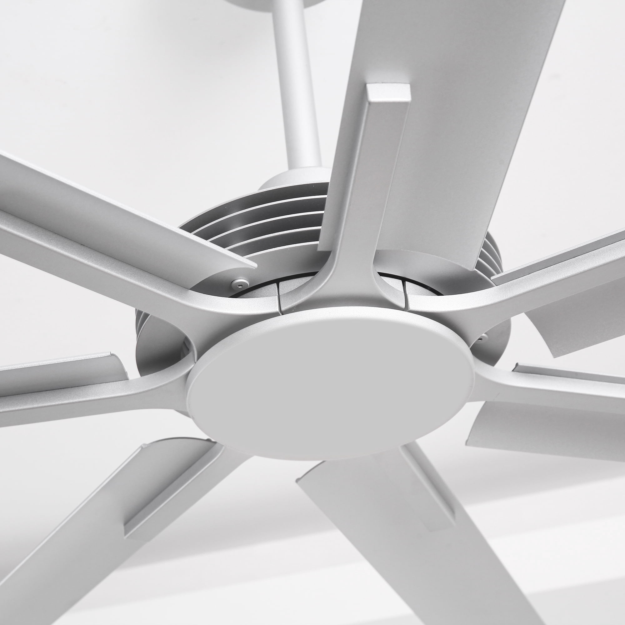 Parrot Uncle Industrial 84" Silver HVLS Ceiling Fan without Light, Large Ceiling Fan with Remote Control