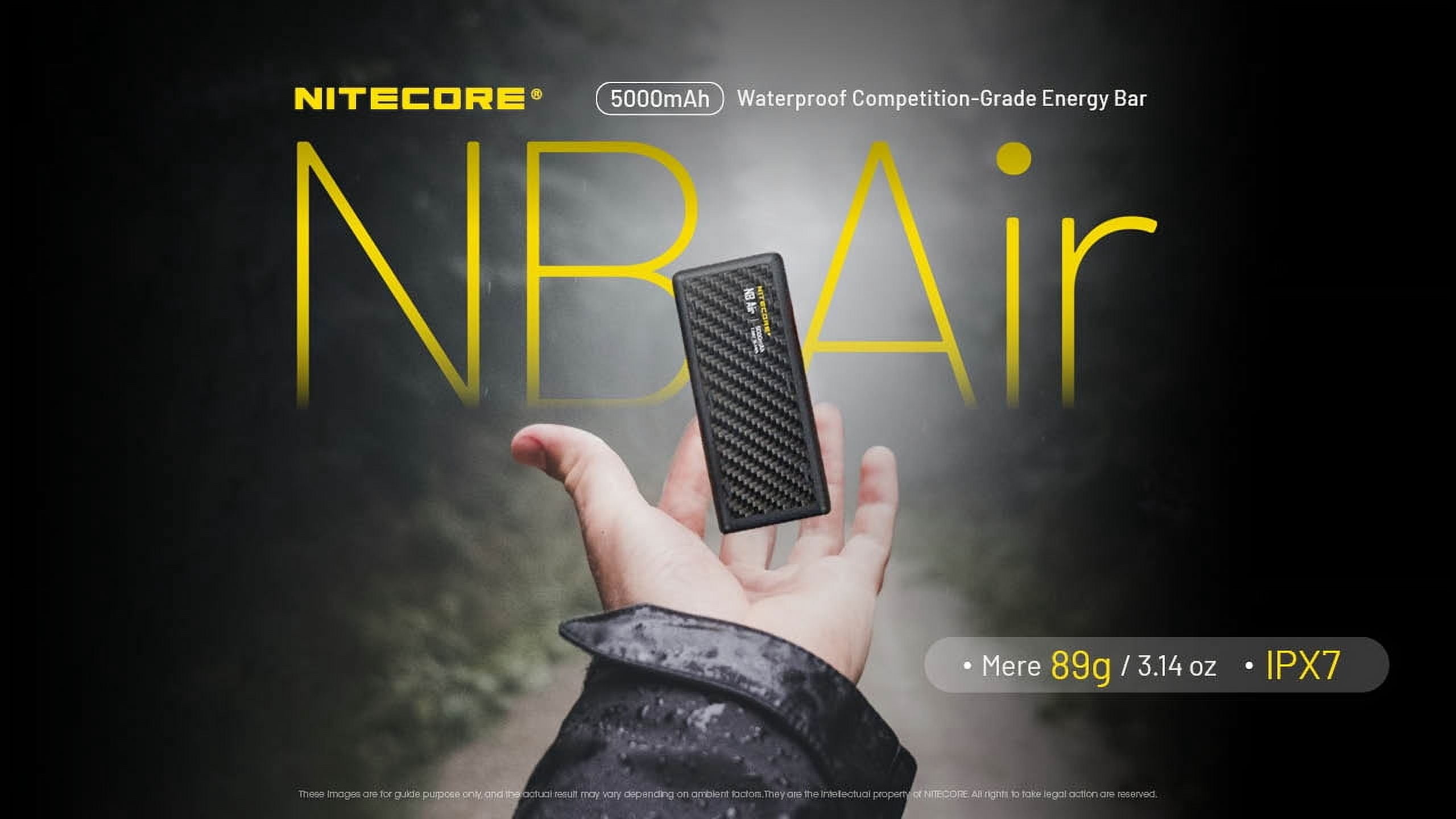 Nitecore NB Air Ultra Lightweight and Slim USB-C 5000mAh Power Bank + Nitecore Sticker