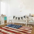 thumbnail image 3 of Area Rugs Indoor Non-Slip Rectangle Rug 5x8 Ft Vintage American Flag Independence Day Rug Rubber Backing Floor Mats Non Shedding Home Decor Carpet for Entryway Living Room, 3 of 8