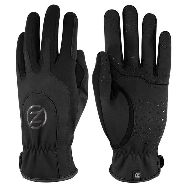 Guantes deportivos Zero Friction para mujer, color negro, ajuste universal