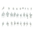 thumbnail image 3 of 50Pieces 1:50 Scale White Seated People Figures Model Train Railway Layout Scenery Building Toys Desktop Decorations(28mm), 3 of 8