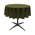 thumbnail image 1 of Nappe en popeline polyester LA Linen TCpop58R-OliveP21, olive - 58 po Ronde, 1 of 4