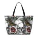 thumbnail image 2 of Fotbe Skulls Roses Bolsa de Viaje para Playa - Resistente al Agua, Bolsa Tote de Gran Capacidad y Ligera con 7 Bolsillos para Mujeres y Hombres, 2 of 7