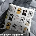 thumbnail image 2 of Castle Fairy Cartoon Animal Fabric by the Yard 1 Yard,Cats Paw Print Home Decor Fabric by the Yard,Kawaii Pets Room Decor Fabric by the Yard,Super Cozy Cute Room Decor, 2 of 6