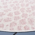 thumbnail image 3 of Safavieh Courtyard Karina Animal Indoor/Outdoor Area Rug, Ivory/Blush Pink, 6'7" x 6'7" Round, 3 of 12