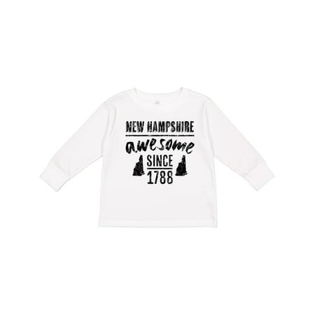 

Inktastic New Hampshire Awesome Since 1788 Boys or Girls Long Sleeve Toddler T-Shirt