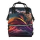 thumbnail image 1 of Easygdp Colorful Abstract Wave Motion para Bolsa de Bebé de Gran Capacidad con Múltiples Bolsillos, Bolsa de Pañales para Padres, Bolsa de Viaje Organizada y Elegante, 1 of 6