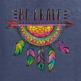 thumbnail image 2 of Colorful Neon Be Brave Dreamcatcher | Dean Russo Art Pop Culture Unisex Hoodie Sweatshirt, Vintage Heather Navy, Large, 2 of 6