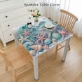 thumbnail image 2 of nygtbtfer Summer Surfing Tablecloth Fitted Table Cover for Tables Wipeable Elastic Table Cloth for Outdoor Picnic Camping Dining Party,, 2 of 7