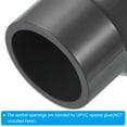 thumbnail image 5 of Uxcell 3x1.6" ID Reducer Pipe Fitting PVC Straight Socket Coupling Connector, Grey, 5 of 5
