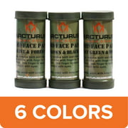 Arcturus Camo Face Paint Sticks, 6 Colors in 3 Double-Sided Tubes
