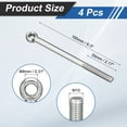 thumbnail image 2 of 4Pcs M10 x 150mm Lifting Eye Bolts, 304 Stainless Steel Machinery Shoulder Swing Bolt Lifting Ring Eyebolt for Pipeline Gate Valves, Building Steel Pipe Fasteners, Silver, 2 of 6