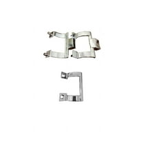 Chrome Shower Door Towel Bar Brackets and Inside Handle Pull Kit, 2" Screw Holes
