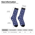 thumbnail image 2 of KLL Snowflakes On Dark Blue Print Cool Socks Men's Women's Crew Socks Funny Crazy Novelty Stockings, 2 of 6