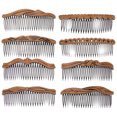 thumbnail image 2 of Wooden Hair Clips with Inserted Comb for Decoration Multi Color Great for Detangling Smooth Teeth 8 Pieces, 2 of 8