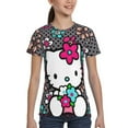 thumbnail image 5 of Hello Kitty T Shirts For Girls Boys, 3d Print Cartoon Graphics T Shirt, Youth Crewneck T-Shirt, Unisex Short Sleeve Top Tees Age 4-16 Years, 5 of 7