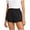 A Black, variant on Afuyipoi ​Women's High Waisted Sports Shorts, Breathable Running Athletic Bottoms with Drawstring for Summer Gym Red Size XS