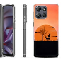 Shockproof Protective Phone Case for Motorola Moto G 5G 2025, by OneToughShield - Sunset Deer