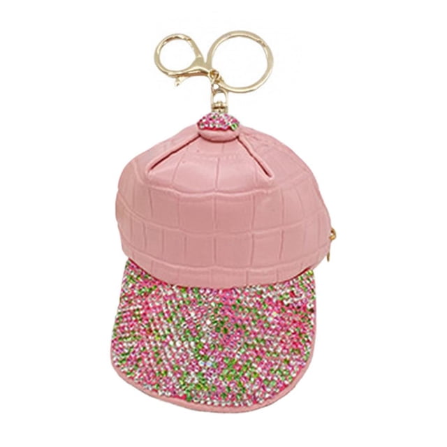Mini Baseball Cap Coin Purse, Sparkling Crocodile-Texture Design, Holds Coins, Keys, and Lipstick for Daily Essentials
