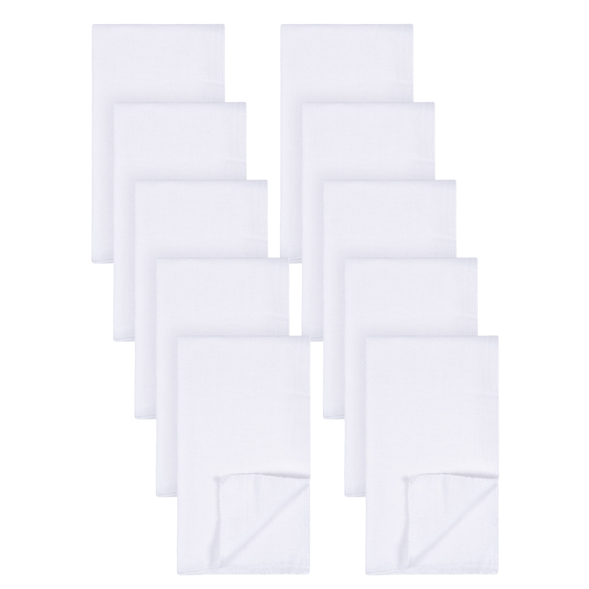 Gerber Baby Neutral White Cotton Flatfold Birdseye Diaper, 10-Pack, One Size