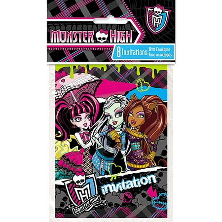 Monster High Invitations, 8ct