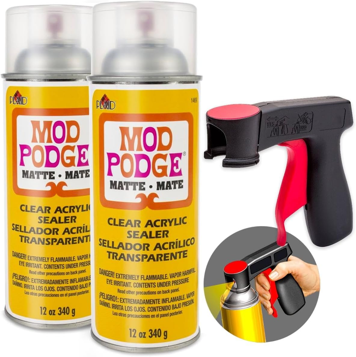 Mod Podge Spray Acrylic Sealer Matte 2Pack, Clear Coating Matte Paint Sealer Spray, Spray Can