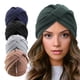 thumbnail image 2 of Turbante de color liso con diseño anudado elástico, tejido grueso con textura de gofre, estilo étnico indio., 2 of 8