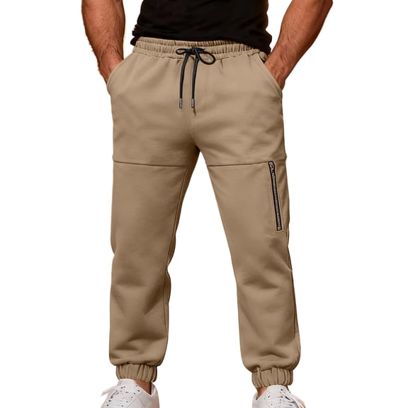 Yongwang Mens Joggers Pants Drawstring Elastic Waist Sweatpants with Pocket Casual Basic Long Sweatpants