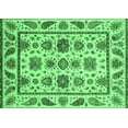 thumbnail image 1 of Ahgly Company Indoor Rectangle Abstract Emerald Green Modern Area Rugs, 6' x 9', 1 of 4