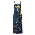 thumbnail image 4 of SMihono Robe Maxi Bohème d'Été pour Femmes Grande Taille Mode Féminine Décontractée d'Été avec Poches Sans Manches en Dentelle Imprimée Robe à Col en V Robe de Plage Évasée, 4 of 5