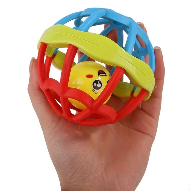 Interactive Rubber Dog Chew Ball - Dental Health & Teeth Cleaning Toy With Bell For Medium Breeds