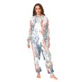 thumbnail image 2 of FORMRS Onesies Pajama for Adults Unisex Hoodie Winter Jumpsuit One Piece Sleepwear, Sizes S-2XL, White Sea Plants, 2 of 7