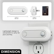 2-Pack Adjustable Light + Motion Sensor LED Night Lights, 3000K Warm, Plug-In with Button Control