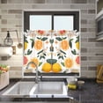 thumbnail image 4 of Yayeee Kitchen Curtains Tier Pair Light Filtering 27"x36" Rod Pocket Short Cafe Window Panel, Orange Slices, 4 of 7
