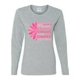 thumbnail image 2 of Wild Bobby, We Don't Know How Strong We are Until Strong is the Only Choice, Breast Cancer Awareness, Women Graphic Long Sleeve Tee, Heather Grey, XX-Large, 2 of 4