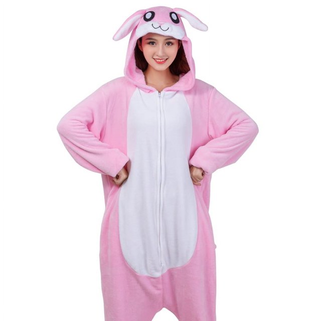 Pijama de mono de dibujos animados de animales con cremallera en el pecho, ropa de casa para adultos para hombres y mujeres