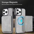 thumbnail image 3 of Case For iPhone 14 Pro Max RFID Blocking Protective Purse Case With Magsafe Kickstand 2 In 1 Detachabl Flip Horizontal multi-slot card holder Shockproof Protective Leather Cover,Grey, 3 of 8