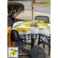 thumbnail image 5 of Outdoor Tablecloth with Umbrella Hole for Patio/Picnic/Party/Camping, Yellow Lemon Waterproof Table Cloth Square Cover Washable, Wooden Summer Botanical Black White Checkered (54"x 54"), 5 of 8
