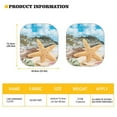 thumbnail image 5 of Jeiento Starfish Beach Sun Shade for Car Windshield 2 Pack Foldable Automotive Front Window Sunshade Protector Heat and UV Rays That Keeps Vehicle Cool Suitable for Cars, 5 of 7