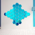 thumbnail image 2 of Flexible Reflective Hexagon Mirror Sheets Self-Adhesive Mirror Tiles Non-Glass Mirror, 2 of 6