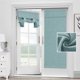 thumbnail image 1 of Tricia - Cortinas para puerta con textura de lino para puerta francesa, cortina para oscurecer la habitación, cortina para ventana para puerta de patio, cortina para puerta de vidrio, cortina para privacidad, persiana para puerta, ancho 26 x largo 68, 1 pieza, marfilAqua26 pulgadas de ancho x 68 pulgadas de largo, 1 of 5
